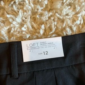LOFT curvy skinny ankle black pants